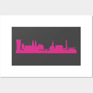 Zurich skyline pink Posters and Art